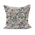thumbnail image 1 of Rose Fluffy Throw Pillow Cushion Cover, Flourishing Pink Roses with Tender Spring Summer Soulful Blossoms Bridal, Decorative Square Pillow Case, 40" x 40", Pale Pink Green Bluegrey, by Ambesonne, 1 of 5