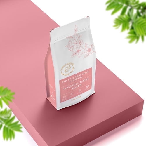 Rose Foaming Coarse Grain (2mm) Bath Salt Soak 5 lbs. - Custom - Blue