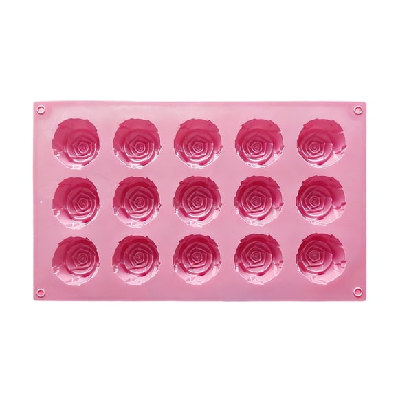 Rose Fondant Silicone Mold Non Stick For Candy Jelly Soap, Heat And Dishwasher Safe For Fondant, Baking Decorating Tool (Pink)