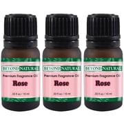 Rose Fragrance Oil ( 3 x 10 ml ) 100% Pure Aromatic Scented Perfume Pack of 3 by Beyond Natural