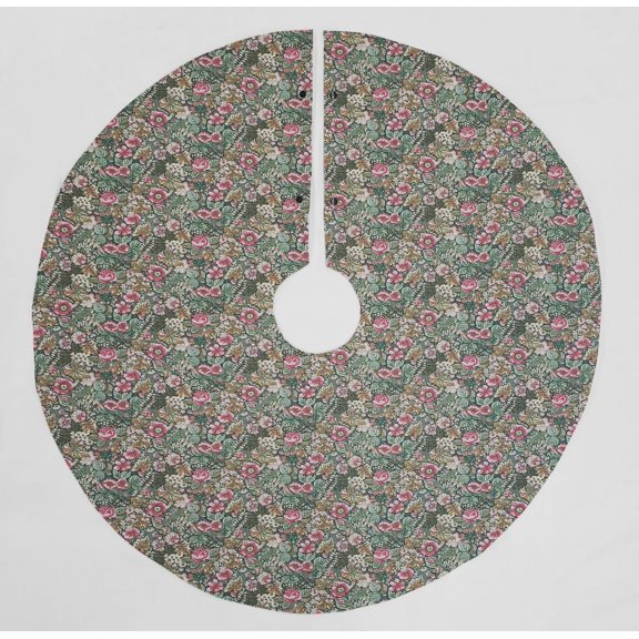 Rose Garden Christmas Tree Skirt By Penny's Needful Things (Green) (Round)