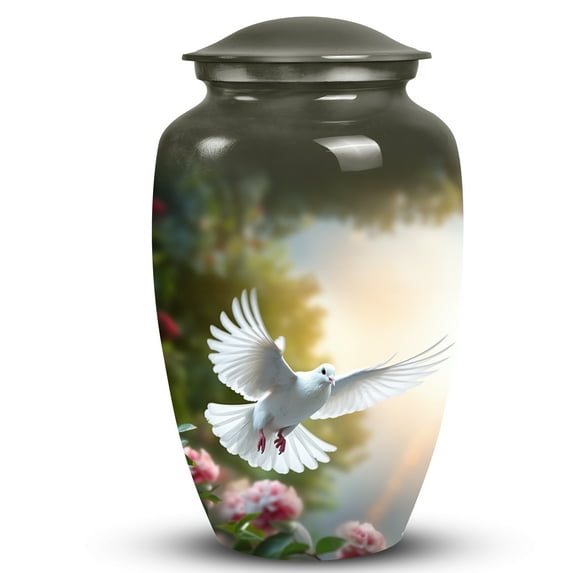 Rose Garden Dove Urn - Cremation Urns For Human Ashes Adult Male And Female - Urn For Ashes For Men - Cremation Urns Large Adult - Human Remains Urns (Size -10Inch)