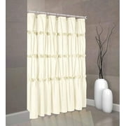 Rose Garden Toile Bathroom Shower Curtain Ivory