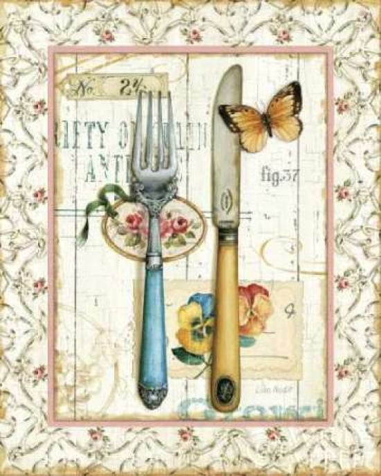 Rose Garden Utensils I Canvas Art - Lisa Audit (24 x 30)