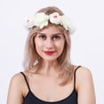 thumbnail image 1 of Rose Garland Seaside Photo Garland Hairband Headwear Floral Beach Wedding Hair Accessory for Women Girls, 1 of 8