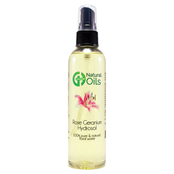 GreenHealth Rose Geranium Floral Water 4 oz Plastic Bottle with Black Sprayer