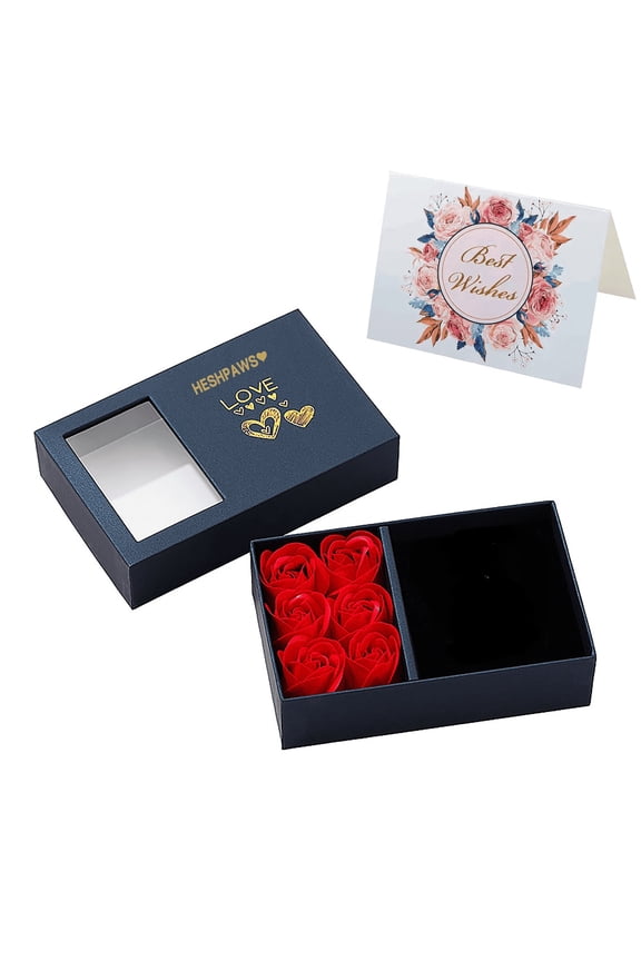 Rose Gift Box Tree Shaped Necklace for Women ,with Initial Letter Heart PendantCharm Jewelry, Birthday Anniversary Gift