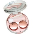 Rose Gold 1 Pack Contact Lens Case, Portable Cute Eye Contacts