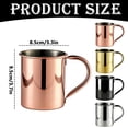 thumbnail image 1 of Rose Gold 430ml Stainless Steel Copper Plated Mug, Smooth Surface Coffee Tea Cup For Home Office, 1 of 5