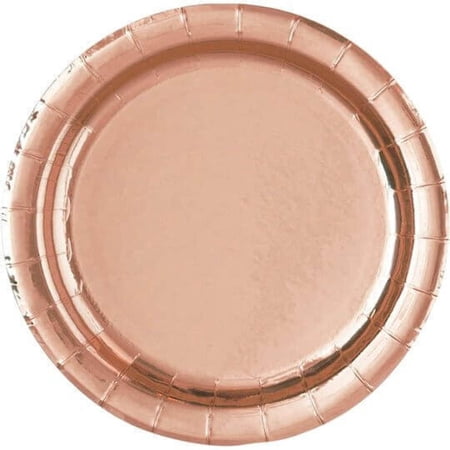 Rose Gold 9" Round Lunch Plate (8)