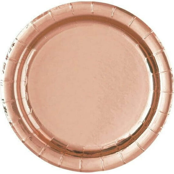 Rose Gold 9" Round Lunch Plate (8)