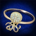 thumbnail image 1 of Rose Gold 925 Sterling Silver Ring with AAA Grade CZ, Black Diamond - Size 6, 1 of 1