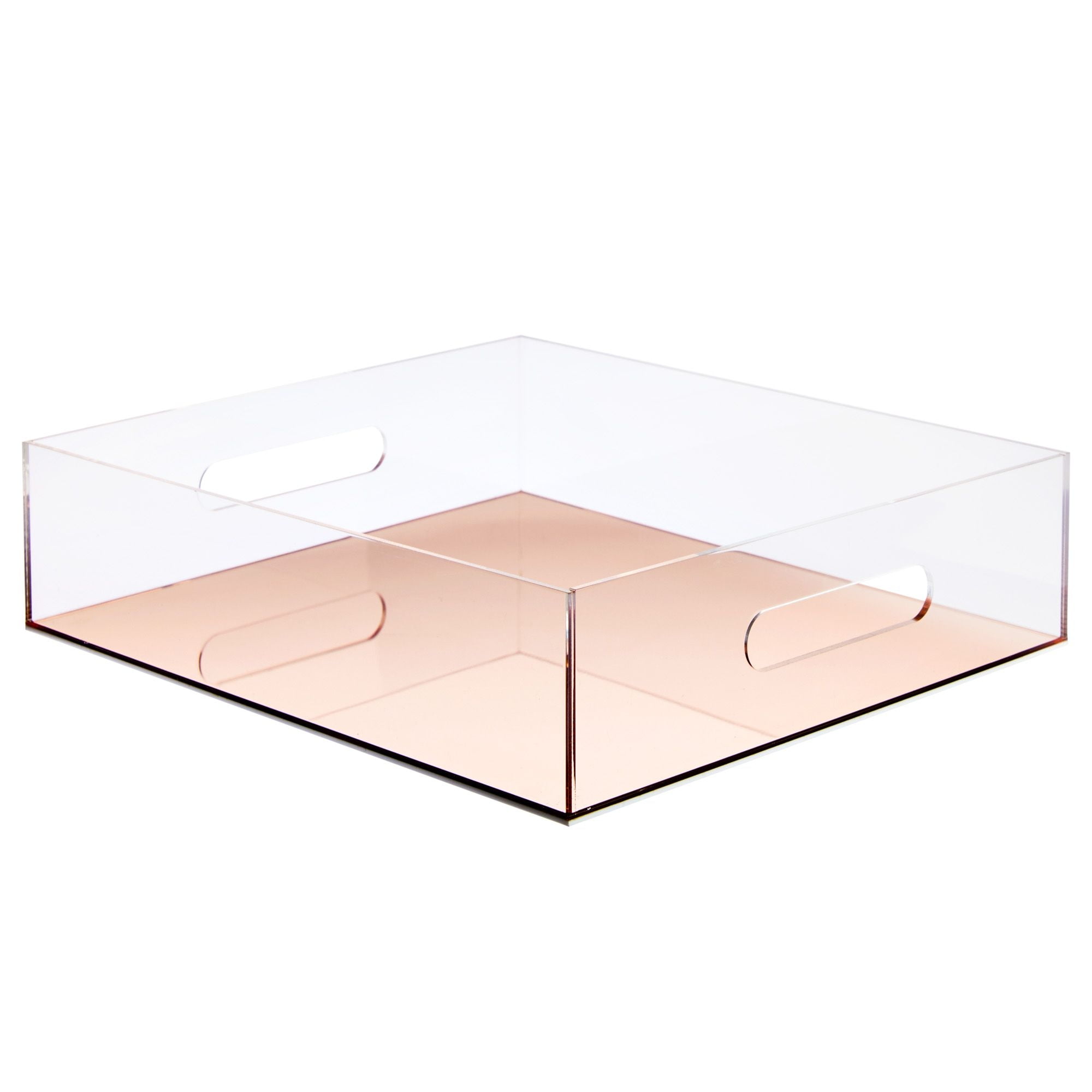 Rose Gold Acrylic Letter Tray Clear Desktop Organizer for Files Documents Paper Storage 10.5 x 12 x 3 In Walmart