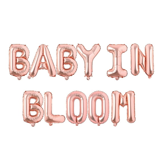 Rose Gold Baby In Bloom Baby Shower Party Decorations, Welcome Baby Daisy Flower Baby Shower Decorations Flower Foil Balloon Kit, for Baby Girl Birthday Floral Baby Shower Supplies