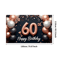 thumbnail image 1 of Rose Gold Balloon Happy Birthday Banner Decorative Stars Confetti 60th Celebration for Birthday Party Indoor Decoration Photo Shoot, 1 of 7