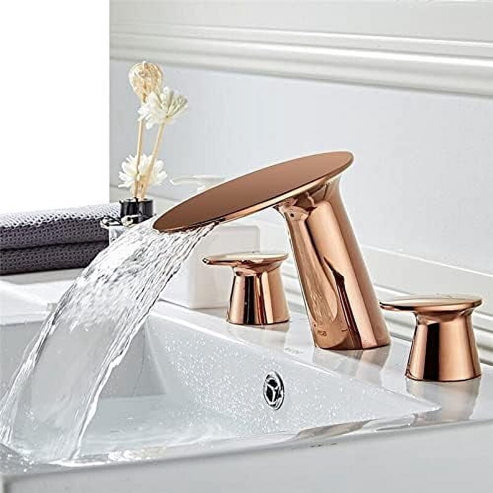 Rose Gold Bathroom Basin Faucet Mixer Hot Cold Brushed Gold Bathroom — free download