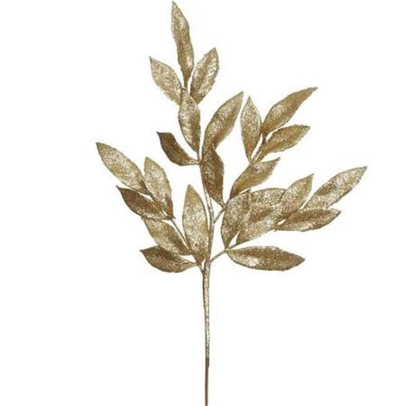 Rose Gold Bay Glitter Leaf Spray - 22 in. - 12 per Bag