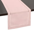 thumbnail image 1 of Rose Gold Blush Pink Hemstitch Table Runner Farmhouse Decor 14 x 54 Polyester Linen, 1 of 6