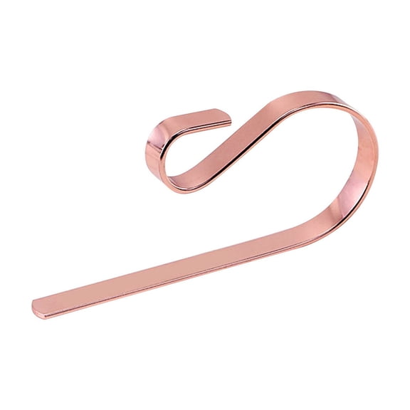 Rose Gold Christmas Themed Metal Hooks For Socks 2 Pieces Rose Color Design