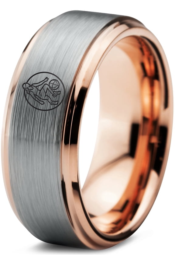 Tungsten Gamer Grey Stacking Ring Handmade Gift Gifts for Couples Matching Promise Rings Teen