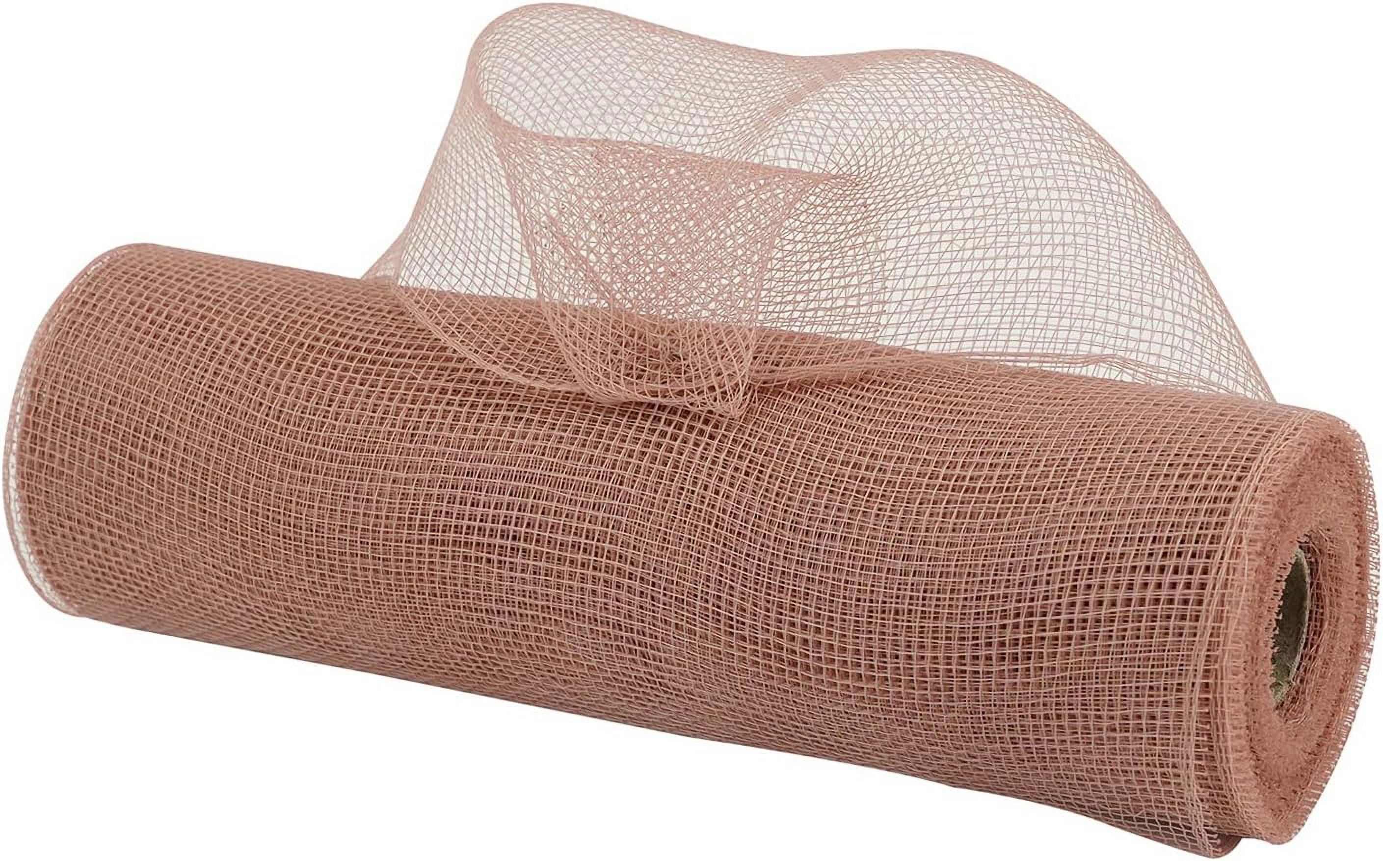 Rose Gold Deco Mesh 10 Inch Rose Gold Mesh Ribbon for Christmas Tree