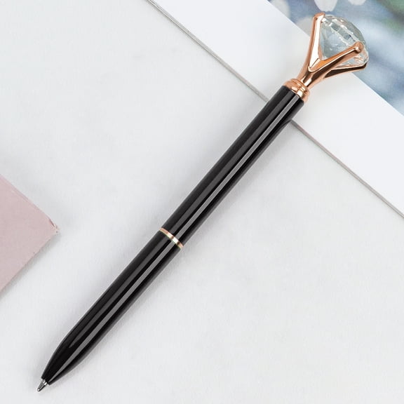 Rose Gold Diamond Ballpoint Pen with Claw Setting, Bling Pen for Party Wedding Guest Book, 1 Piece