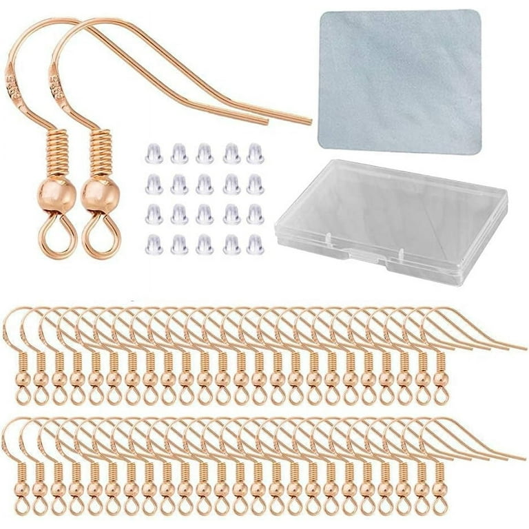 Buy Rose Gold Plated Earring Hooks , Fish Hooks, Ear Wires ,rose