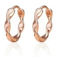 thumbnail image 1 of Rose Gold Earrings Small Hoop Earrings For Women 18k Rose Gold Plated 925 Sterling Silver Mini Huggie Earring 12mm, 1 of 6