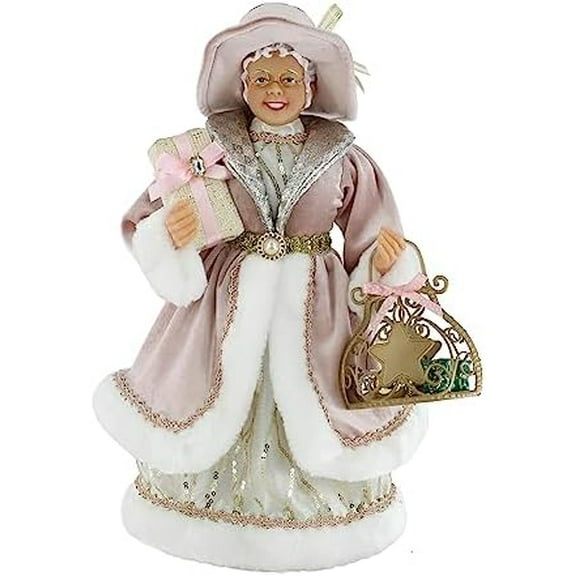 Rose Gold Elegance Mrs. Claus 16" Inch Mrs. Santa Claus Standing Figurine Decoration 163064$$Home Decor, Kitchen, & Other