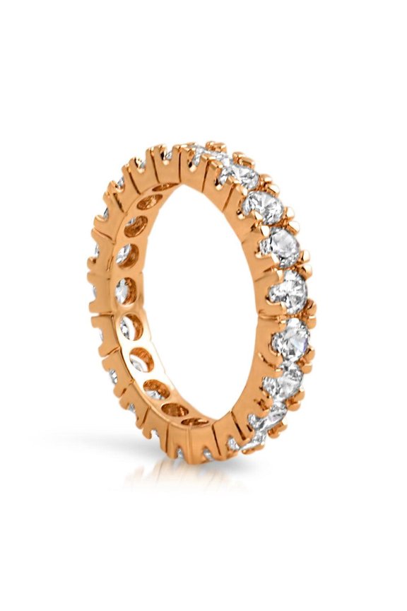 Rose Gold Eternity Band 360 3MM CZ Bling Bling Ring