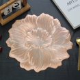 thumbnail image 1 of Rose Gold Foil Placemat - 3D Floral Design, Heat-Resistant, Easy To Clean - For Dining Table, Kitchen, Party, Wedding, Home Decor, 1 of 4