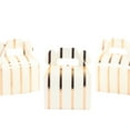 thumbnail image 1 of Rose Gold Foil Striped Gable Boxes With Handle, 36-Pack for Wedding, Baby Shower, Kids Birthday Party, Baptism, Grad, 1 of 5