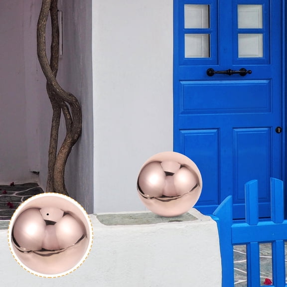 Rose Gold Garden Reflective Globe Stainless Steel Mirror Ball for Outdoor Display