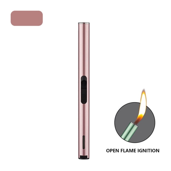 Rose Gold Gas Stove Lighter Electronic Pulse Igniter For Grill Candle Aromatherapy With Safety Switch Rose Gold