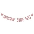 thumbnail image 1 of Rose Gold Glitter Awesome Since 1935 Banner for 90th Birthday Party Decorations Supplies,Pre-Strung,Awesome Since 1935, 1 of 5