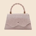 thumbnail image 1 of Rose Gold Glitter Clutch for Women Wedding Party, Sparkly Evening Purse with Braided Handle, Mini Dressy Bag for Prom Bridesmaid Date Night,Size Free Size, 1 of 9