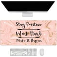 thumbnail image 1 of Rose Gold Glitter Marble Desk Mat, Desk Accessory, Cute Workspace, Trendy Workspace, Trendy, 35.4x15.7in Large Gaming Mouse Pad, Cute Desk Topper, Pretty Desk Pad, 1 of 5