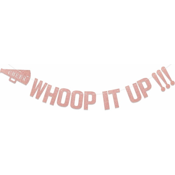 Rose Gold Glitter Whoop It up Banner, Engagement Bachelorette Party Banner, Real Housewives Party Decorations, Funny Bachelorette Theme Party Decoration, Bridal Shower Wedding Party Supplies