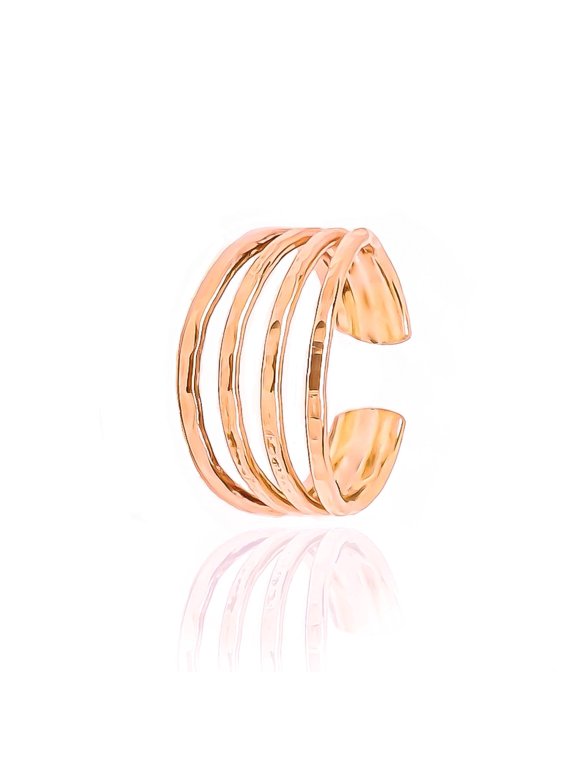 Rose Gold Hammered Conch Ear Cuff, 14K Rose Gold Filled