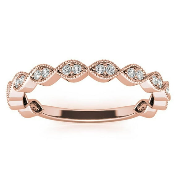 Rose Gold Infinity Eternity Ring-Sterling Silver Elegant Dainty Everyday Wear Fashion Ring For Women