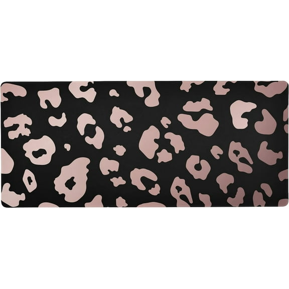 Rose Gold Leopard Print Animal Cheetah Large Gaming Mouse Pad Big Mousepad Mice Keyboard Mat with Non-Slip Rubber Base for Computer Laptop Home & Office, 31.5 X 15.7 inch