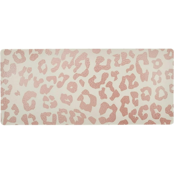 Rose Gold Leopard Print Cheetah Large Gaming Mouse Pad Big Mousepad Mice Keyboard Mat with Non-Slip Rubber Base for Computer Laptop Home & Office, 31.5 X 11.8 inch
