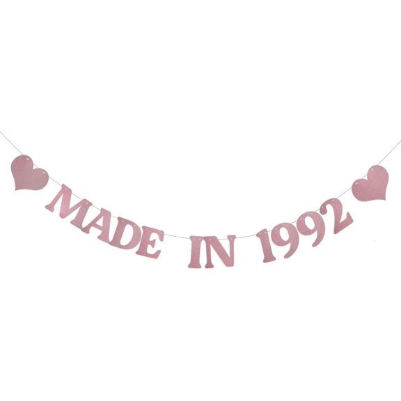 Rose Gold Made in 1992 BannerFunny 32nd Birthday Party Decorations,Made In 1992