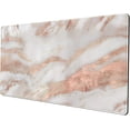 thumbnail image 1 of Rose Gold Marble Desk Mat Cute Desk Decor Mouse Pad, Abstraction Metallic Luxury Large Gaming Mousepad (31.5x15.75 in), Women Girly Keyboard Mat Computer Desk Pad for Work/Office/Home, 1 of 6