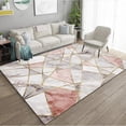 thumbnail image 1 of Rose Gold Marble Geometry Area Rugs Europe Contracted Abstract Art Washable Carpet Indoor Non Slip Rug Bedroom Living Room Office Interior Decoration 4x6 Non-slip Soft Home Decor, 1 of 5