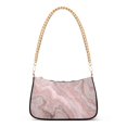 thumbnail image 1 of Rose Gold Marble Pink Womens Chain Shoulder Bag Tote Handbag Clutch Hobo Purse with Zipper for Travel Casual, 1 of 7