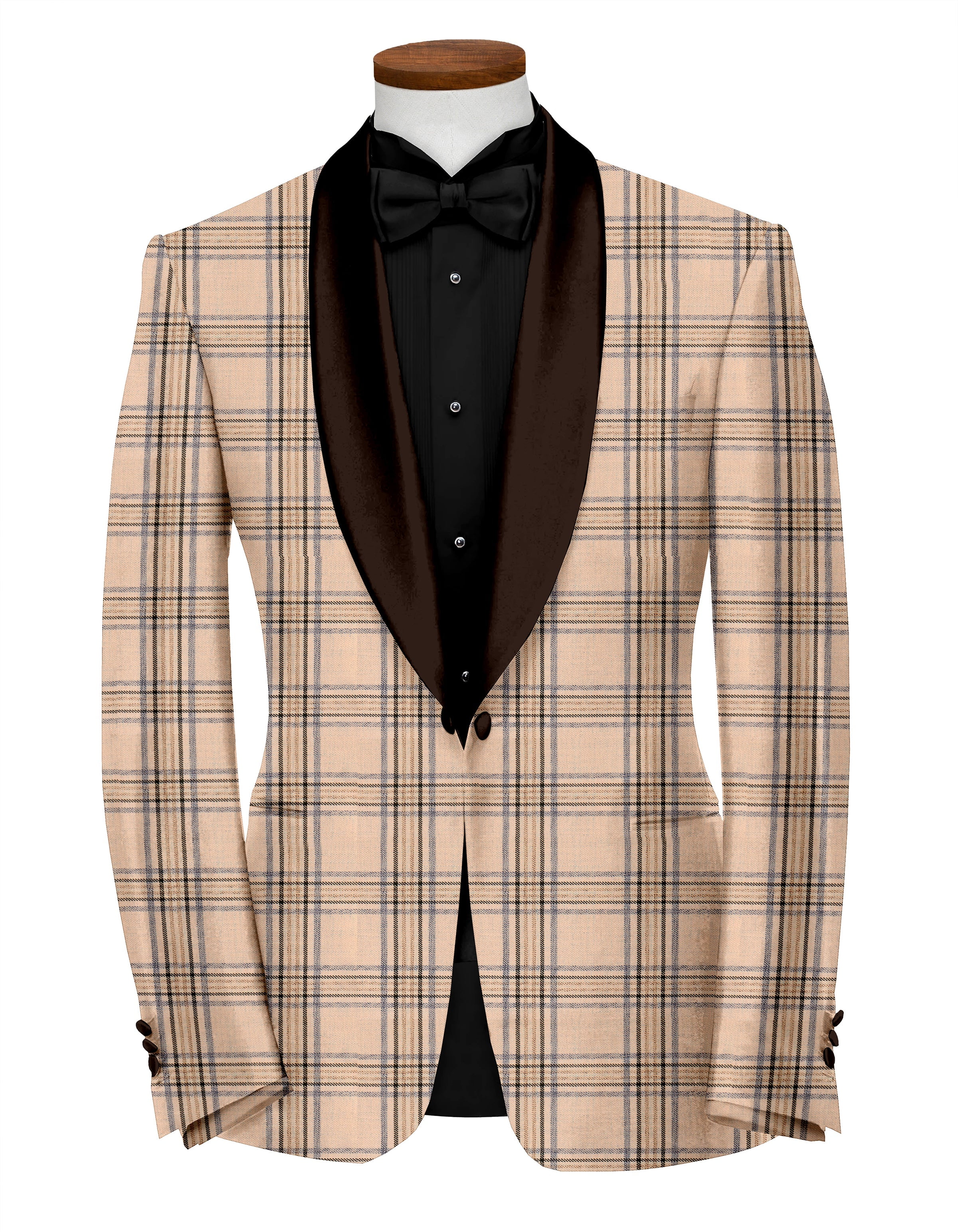 Rose Gold Men's Party Checks Suit Jacket Slim Fit Blazer - Walmart.com