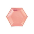 thumbnail image 1 of Rose Gold Metallic Hex Dess Plate - Party Supplies - 24 Pieces, 1 of 1