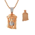 thumbnail image 1 of Rose Gold Micro Jesus Chain Polished Solid Back, 1 of 1