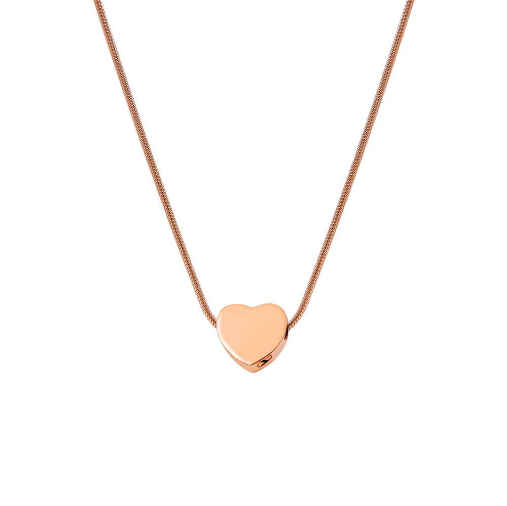 Rose Gold Mini Heart Mini Ashes Holder Cremation Jewelry Memorial Necklace Urn Necklace Ashes Keepsake Memorial Jewelry with FREE Funnel Kit and Velvet Jewelry Box - image 1 of 6